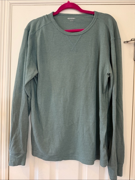 Old Navy Other - Old Navy Men’s Sage Green Waffle Crewneck Long sleeve Shirt- Large